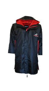 SwimTech Parka Robe-BLACK/RED