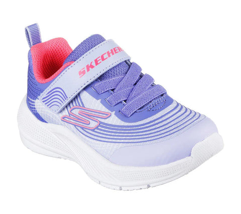 Skechers Girls Microspec infant Advance Trainer Lavender/Neon Pink