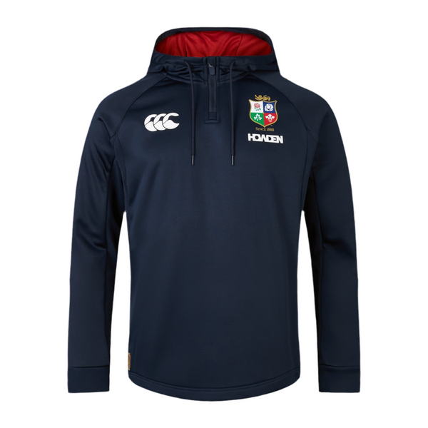 MENS BRITISH & IRISH LIONS 1/4 ZIP HOODY NAVY