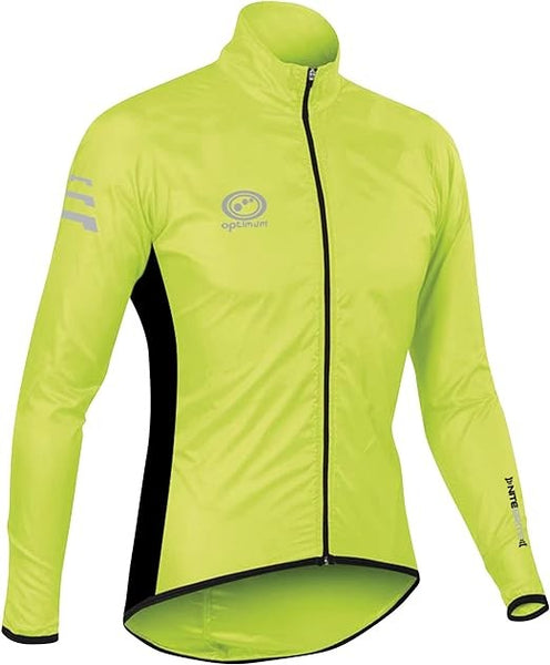 Optimum Men's Rain Jacket Nitebrite Hi Vis For Running Cycling Hiking Mountain Climbing.